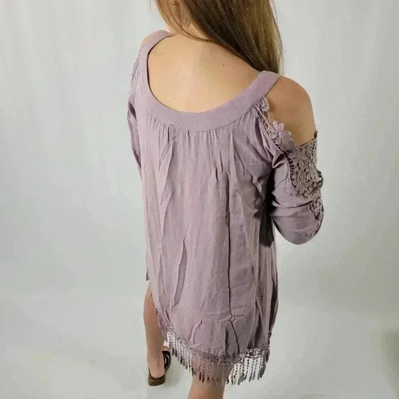 Venus Cold Shoulder Dress in Lavender - S - Picture 2 of 8